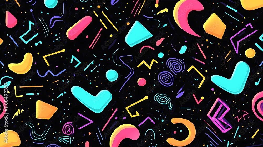 Abstract geometric shapes pattern