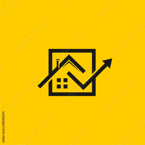 This modern construction design features a sleek arrow symbolizing progress and growth, perfect for construction company branding. Available on Adobe Stock, this professional design conveys innovation