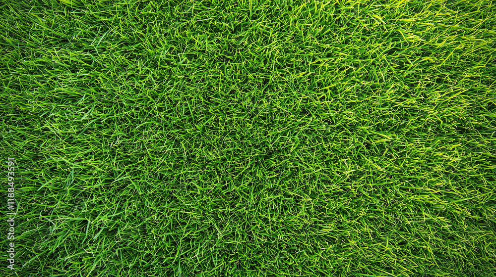Fototapeta premium Closeup of Freshly Mowed Lawn with Vibrant Green Grass Texture, Field of Lush Spring Grass, Detailed Background of Healthy Grass, Perfect for Nature, Garden, and Outdoor Landscape Themes