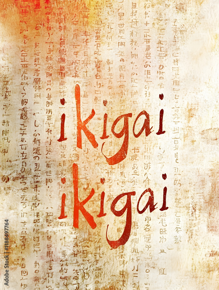 A picture of landscapes with an anime style. Ikigai, concept of balance A picture of landscapes with an anime style. Ikigai, concept of balance