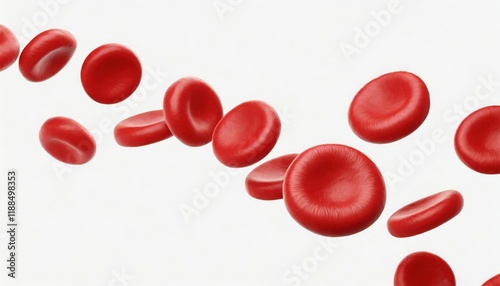 Microscopic View of Red Blood Cells in Motion photo