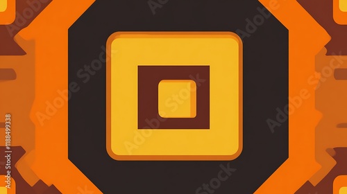 Obraz na płótnie Abstract Orange Brown Geometric Square Design w salonie