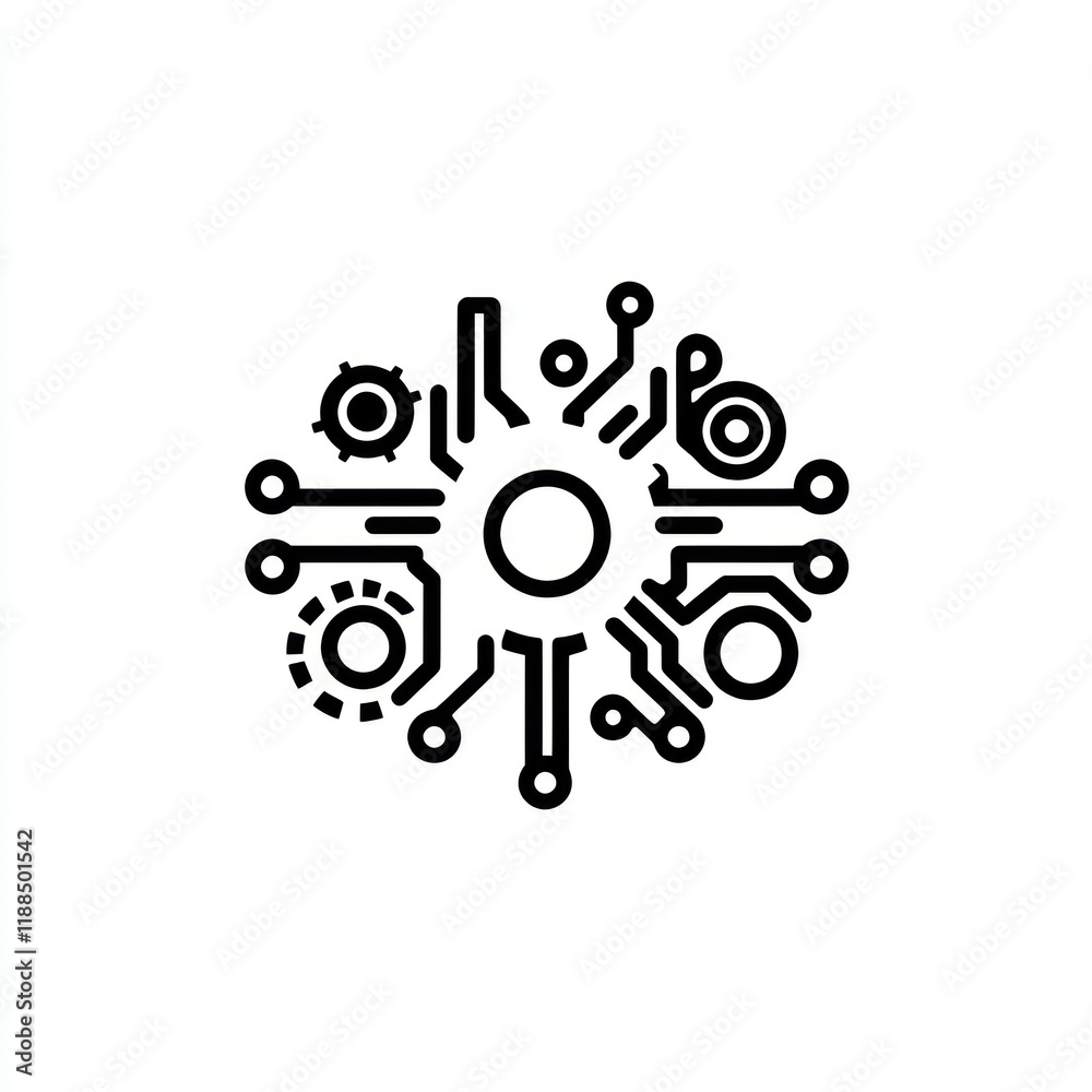 Abstract Technology Circuit Board Design Illustration Abstract Technology Circuit Board Design Illustration