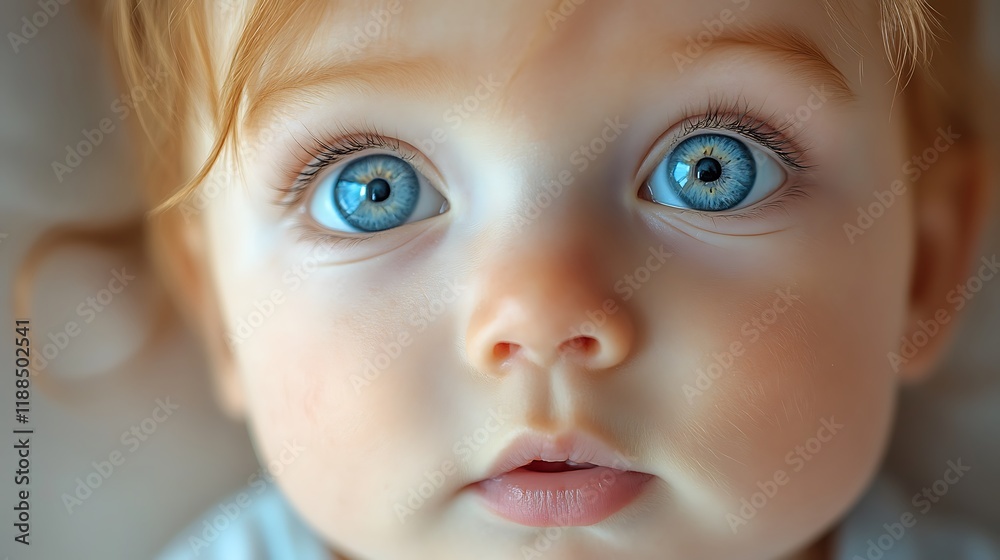 Closeup portrait of an adorable baby with bright blue eyes Closeup portrait of an adorable baby with bright blue eyes