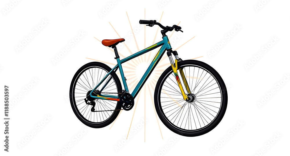Obraz premium bicycle on a white background