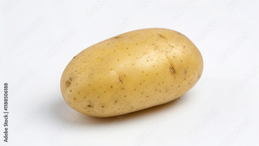 Fresh potato tubers on a white background Fresh potato tubers on a white background