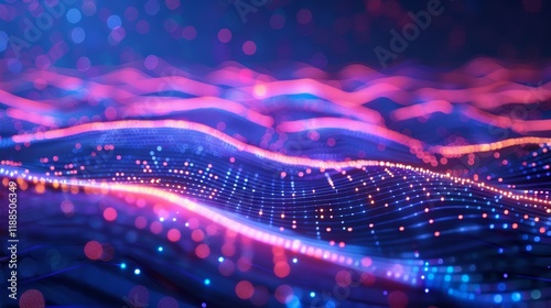 Wallpaper Mural Abstract Particle Wave Background Torontodigital.ca