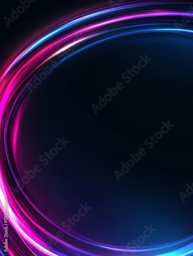 Abstract glowing light frame, empty space for text, graphic design photo