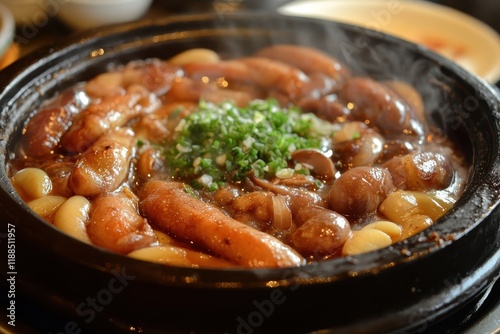 Jokbal is a dish of boiled pig s trotters popular in Korea
