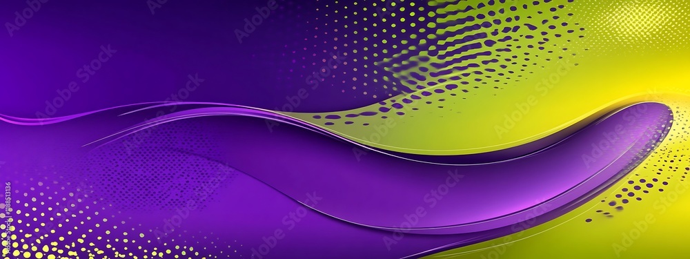 Abstract Purple and Lime Green Waves Abstract Purple and Lime Green Waves