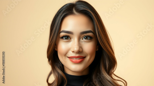 Beautiful woman smiling at the camera