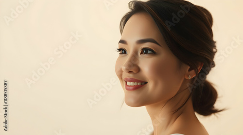 Beautiful woman smiling at the camera