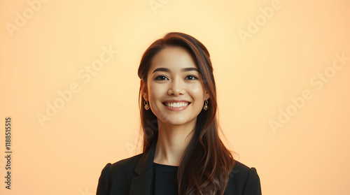 Beautiful woman smiling at the camera