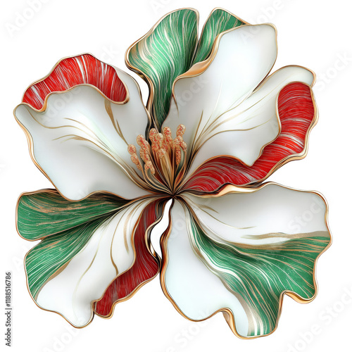 Elegant flower art piece home decor ceramic sculpture vibrant colors contemporary style close-up view