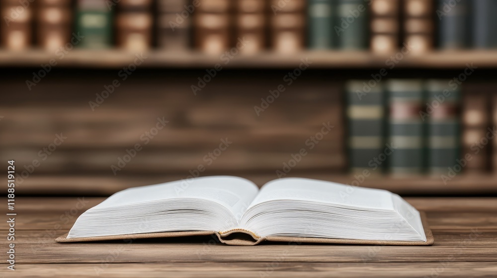 Educational insights from an open book on a wooden table in a library inspiring learning and knowledge acquisition Educational insights from an open book on a wooden table in a library inspiring learning and knowledge acquisition
