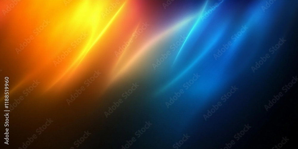 Fototapeta premium Vibrant yellow blending into blue with grainy texture, creating an abstract noise background, perfect for creative designs, comic book style