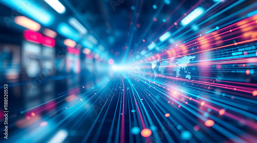 Abstract digital AI futuristic art