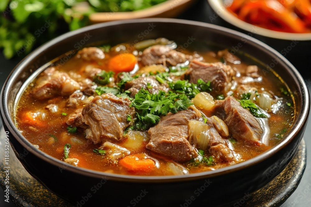Korean cuisine beef dishes gomtang beef stew boiled pork oxtail steamed options soup accompaniments salted squid kkakdugi Korean cuisine beef dishes gomtang beef stew boiled pork oxtail steamed options soup accompaniments salted squid kkakdugi