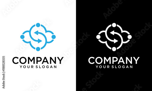 Creative s initial cloud logo design vector template