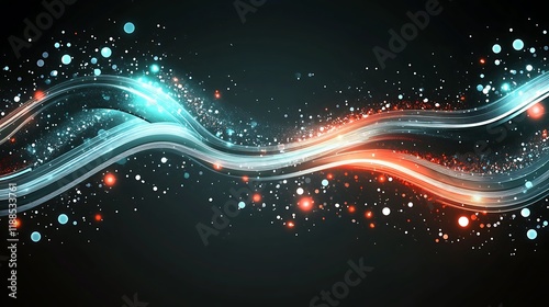 Abstract glowing wave background photo