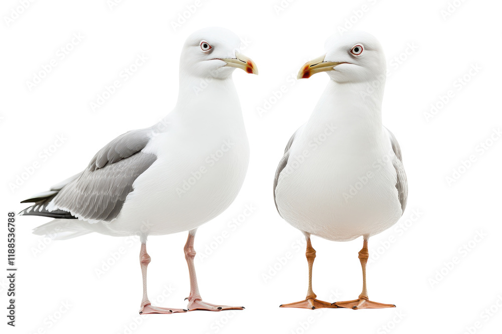 Beautiful seagulls isolated on transparent background ideal for advertising and designs use Beautiful seagulls isolated on transparent background ideal for advertising and designs use