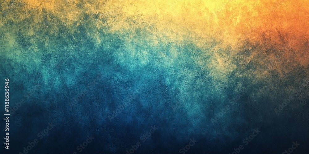 Obraz premium Vibrant yellow and blue grainy texture background with abstract noise.