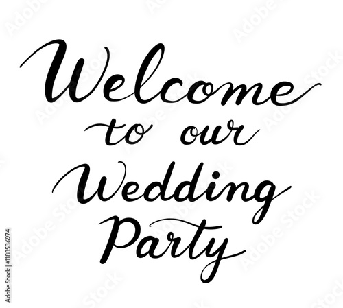 結婚披露宴のウェルカムボード用の手書き文字