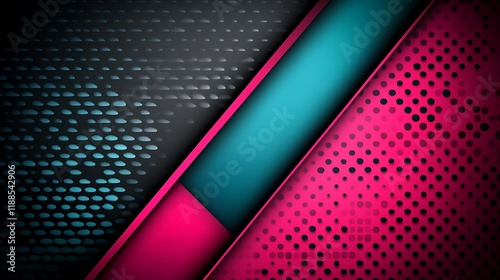 Wallpaper Mural Abstract geometric design, vibrant colors, layered shapes. Possible background. Stock image Torontodigital.ca