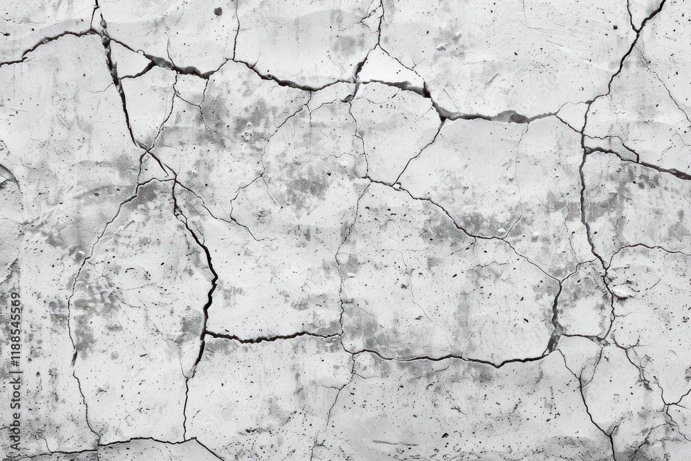 Fototapeta premium dirty concrete cement white grey wall grunge rough crack surface damage
