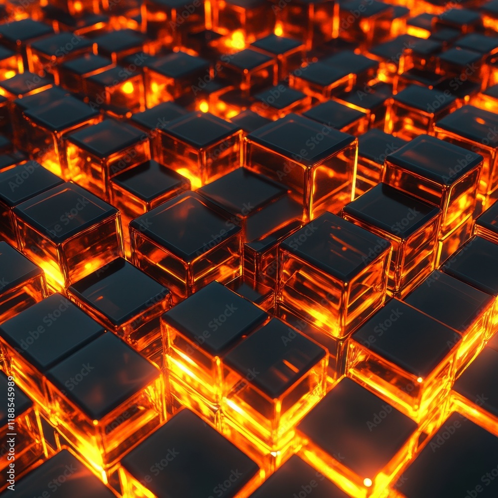 Abstract 3D Geometric Cube Structure: A Futuristic Technological Design Abstract 3D Geometric Cube Structure: A Futuristic Technological Design
