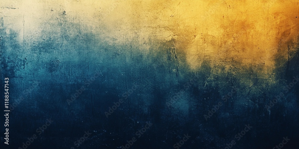 Obraz premium Textured yellow and blue grain background with noise effect, suitable for graphic design and modern digital art, book illustration style