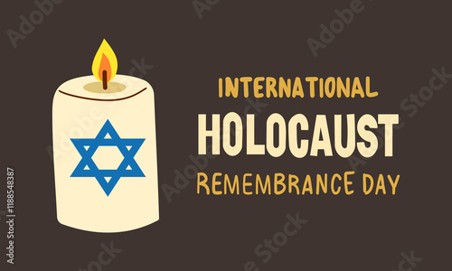Vector illustration on the theme of International day of commemoration in memory of the victims of the Holocaust, observed each year on January 27 across the globe.