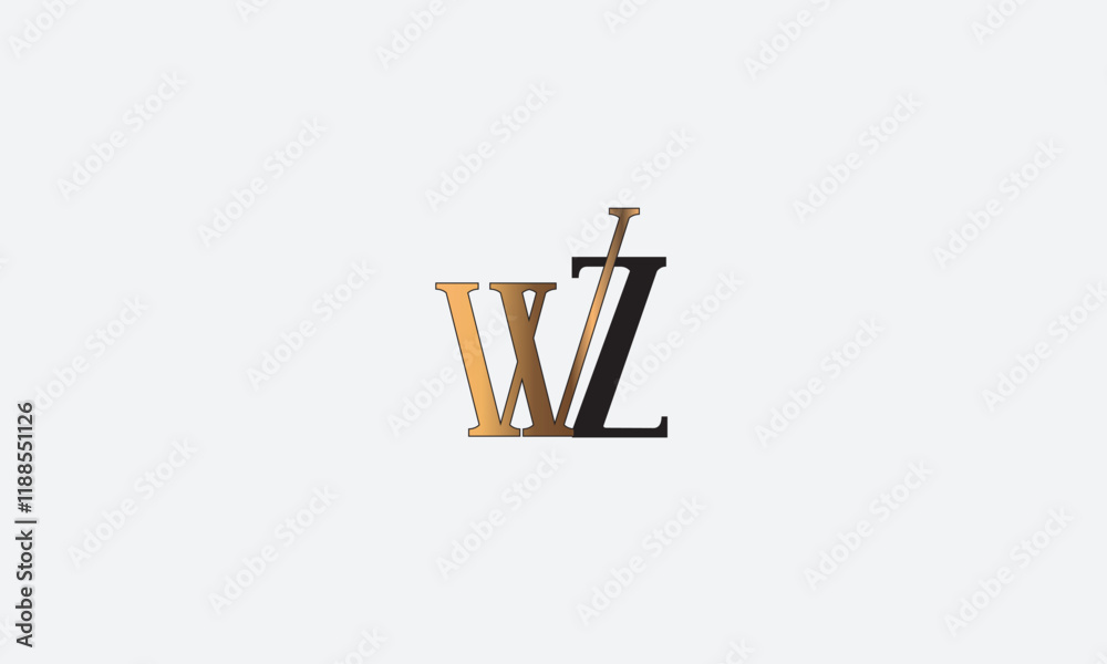 WZ, ZW, W , Z , Abstract Letters Logo Monogram WZ, ZW, W , Z , Abstract Letters Logo Monogram