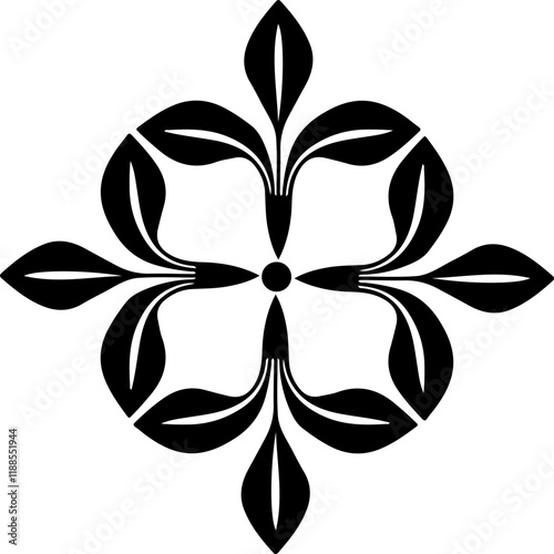 a floral  vector motif design