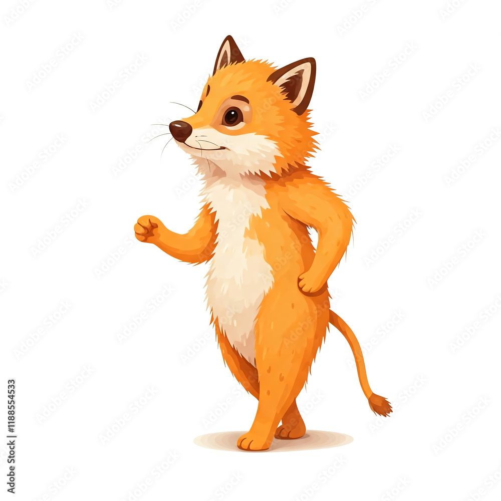 Obraz premium 3d colorful cartoon character with cute eyes and face