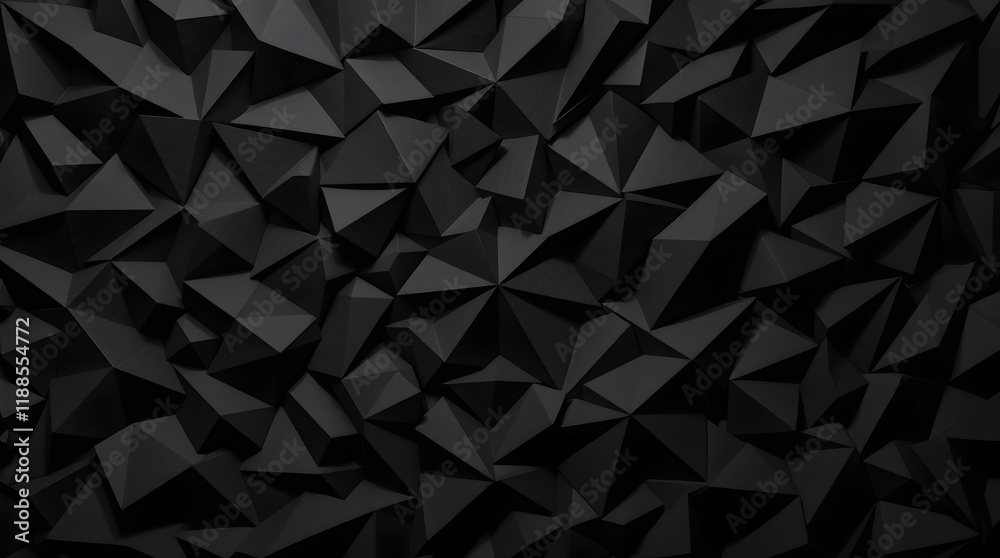 Obraz premium Dark Abstract Geometric 3D Pattern
