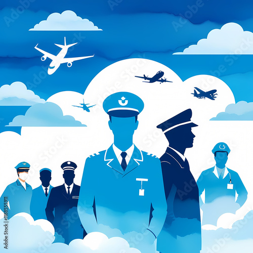 Airline Pilots in Sky