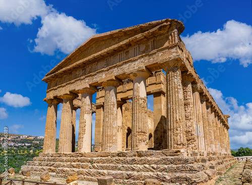 Temple of Concordia, at the valley of temples on the island of Sicily