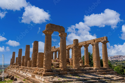 The Tempio di Giunonethe at valley of temples on the island of Sicily