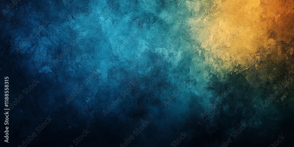 Obraz premium Grainy yellow and blue abstract texture with soft noise, perfect for modern backgrounds and digital design projects, book illustration style