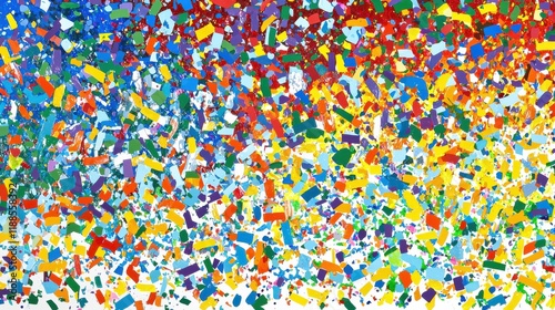 Vibrant confetti texture on glossy surface a celebration of color