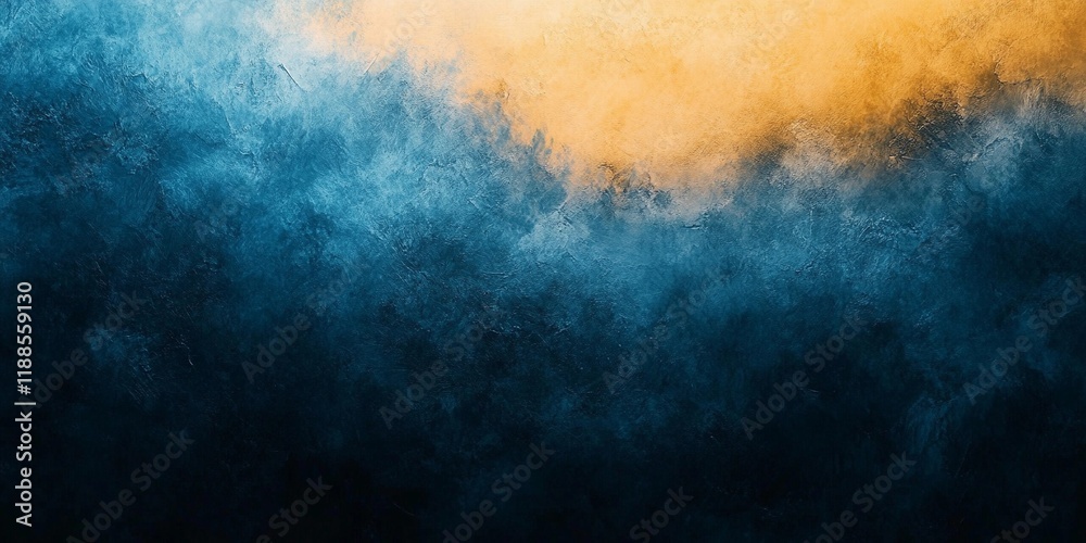 Obraz premium Grainy yellow and blue abstract texture with soft noise, perfect for modern backgrounds and digital design projects, book illustration style
