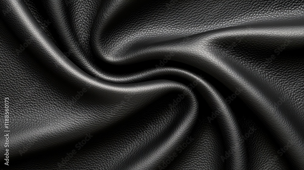 Fototapeta premium A close up shot of a black leather texture