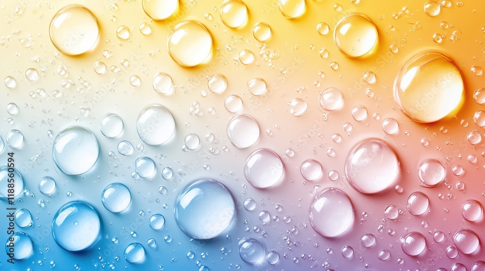 custom made wallpaper toronto digitalA bunch of water droplets on a colorful background