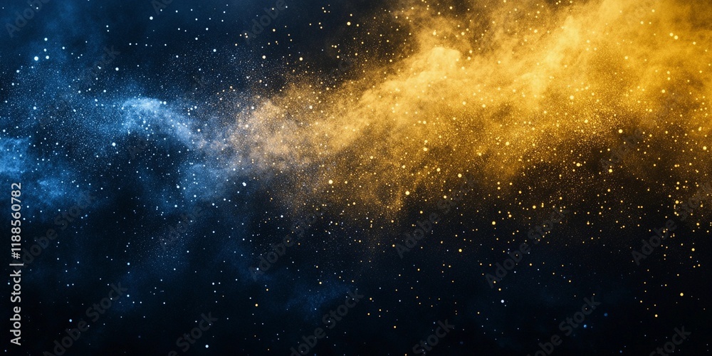 Fototapeta premium Vibrant yellow blending into blue with grainy texture, creating an abstract noise background, perfect for creative designs, comic book style