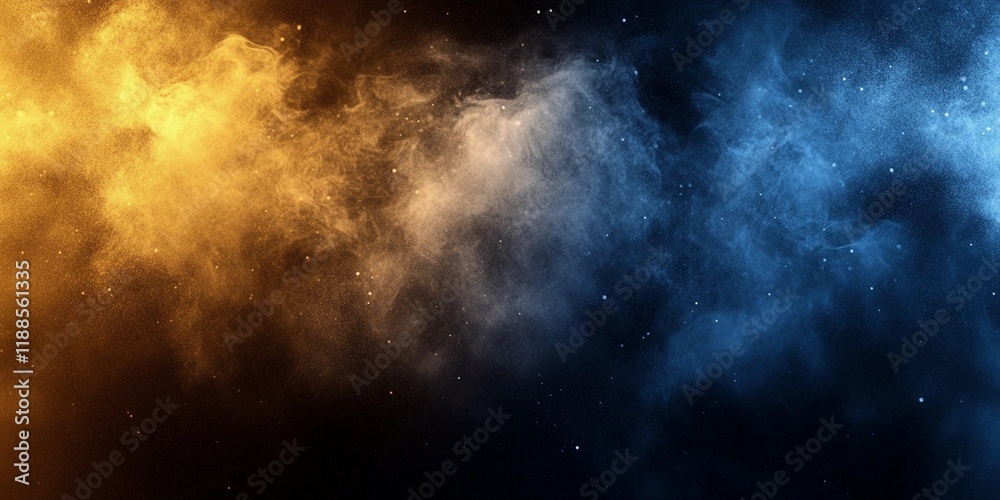 Obraz premium Vibrant yellow blending into blue with grainy texture, creating an abstract noise background, perfect for creative designs, comic book style
