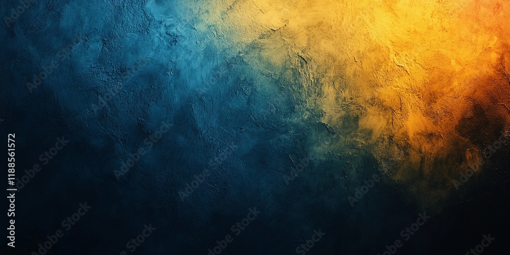 Obraz premium Vibrant yellow blending into blue with grainy texture, creating an abstract noise background, perfect for creative designs, comic book style