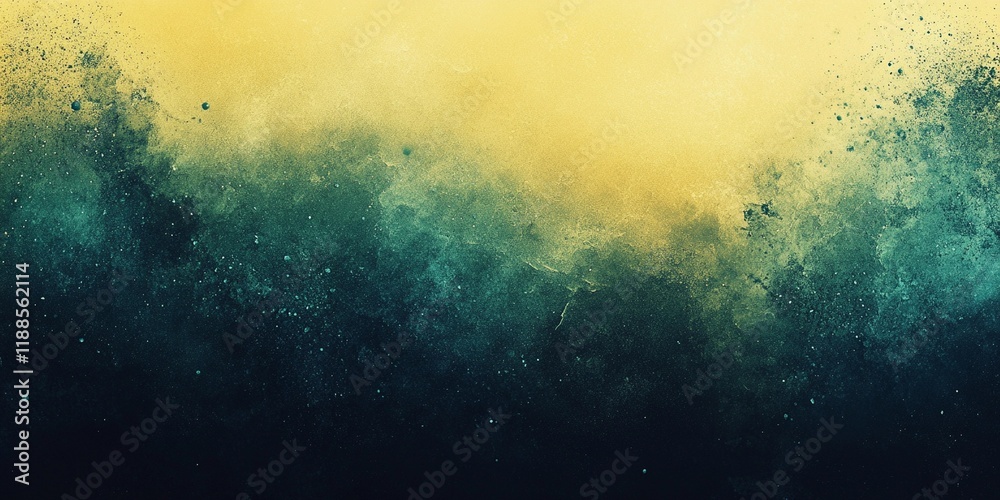 Obraz premium Vibrant yellow blending into blue with grainy texture, creating an abstract noise background, perfect for creative designs, comic book style