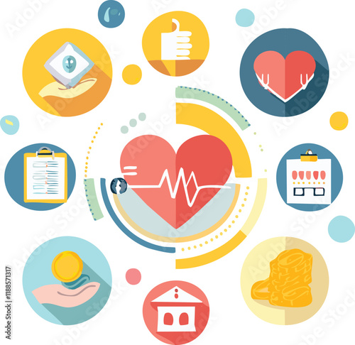 Film & Video, Charity and donation icon set. Volunteering, donated