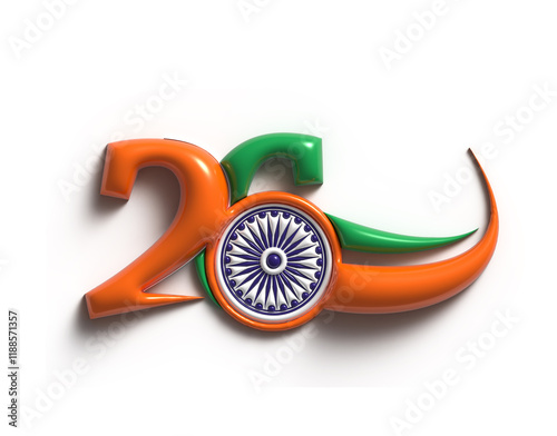 26 January Indian Republic day Illustration. No AI used.